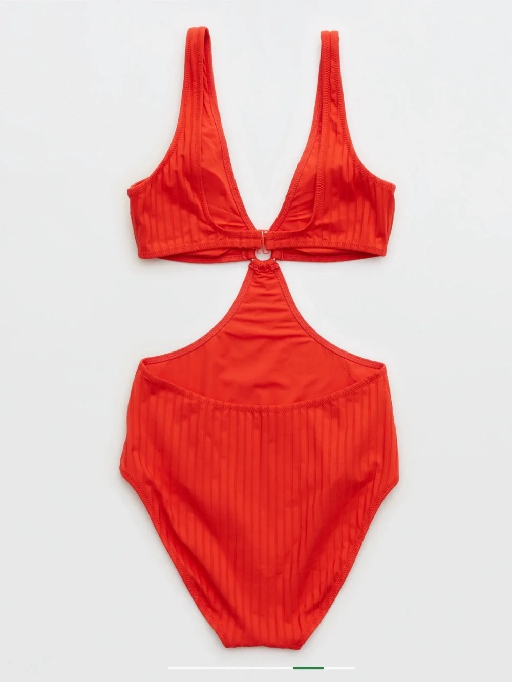 NWT Aerie Wide Rib Cut Out Ring One Piece Swimsuit